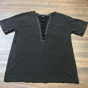 Forever 21 Lace Up Top